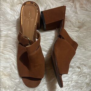 Paolo Women's Suede Wedge Mule Sandals